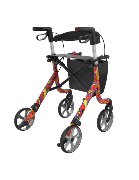 ROLLATOR SPACE LX ARTLINE Rouge Pivoine taille M 55cm