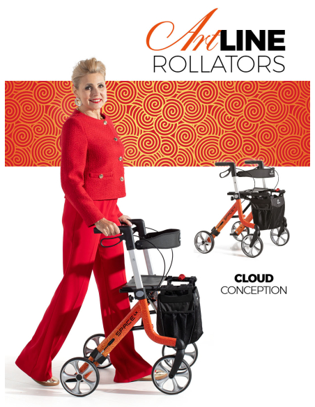 ROLLATOR SPACE LX ARTLINE Zebra taille M 55cm