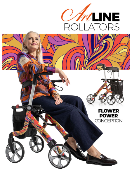 ROLLATOR SPACE LX ARTLINE Cheetah taille L 62 cm