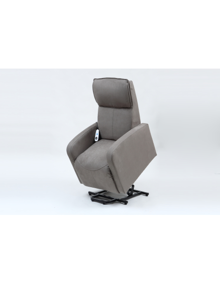 FAUTEUIL RELEVEUR DUBLIN 1 MOTEUR SUEDE GRIS ELEPHANT