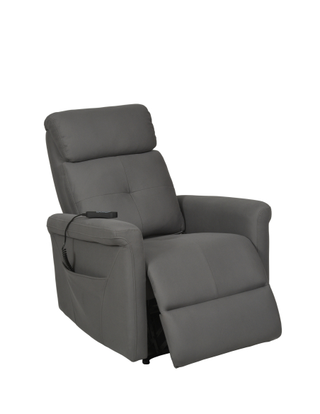 FAUTEUIL RELEVEUR BRUGES 2 MOTEURS GRIS FONCE