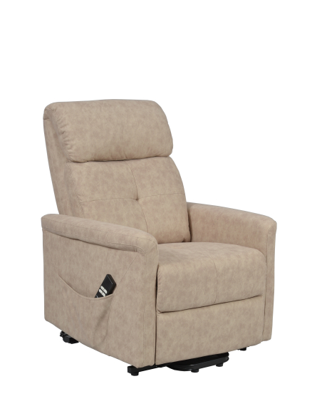 FAUTEUIL RELEVEUR BRUGES 2 MOTEURS BEIGE GRES