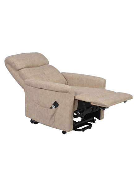 FAUTEUIL RELEVEUR BRUGES 2 MOTEURS BEIGE GRES
