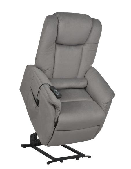 FAUTEUIL RELEVEUR EMERAUDE 2 MOTEURS GRIS