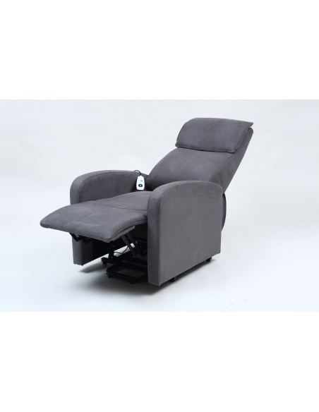 FAUTEUIL RELEVEUR DUBLIN 2 MOTEURS GRIS CENDRE FONCE