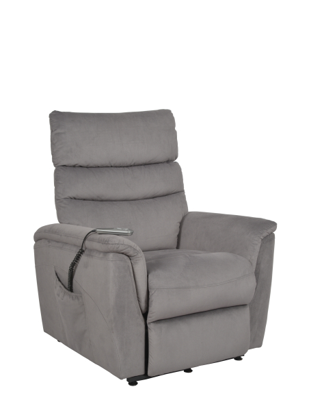 FAUTEUIL RELEVEUR MUNICH GRANDE TAILLE 2 MOTEURS GRIS