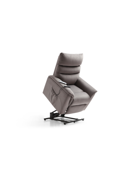 FAUTEUIL RELEVEUR MUNICH GRANDE TAILLE 2 MOTEURS GRIS