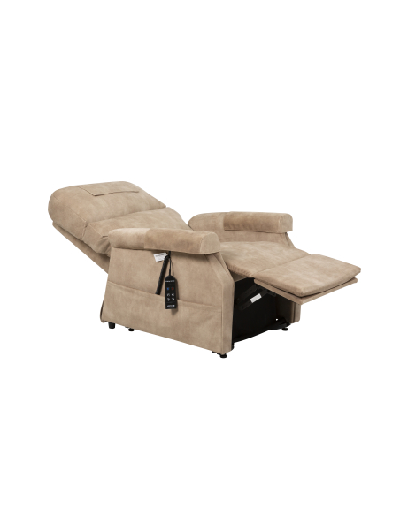 FAUTEUIL RELEVEUR CONFORT PREMIUM 2 MOTEURS CHAMOIS (TC 6 BOUTONS)