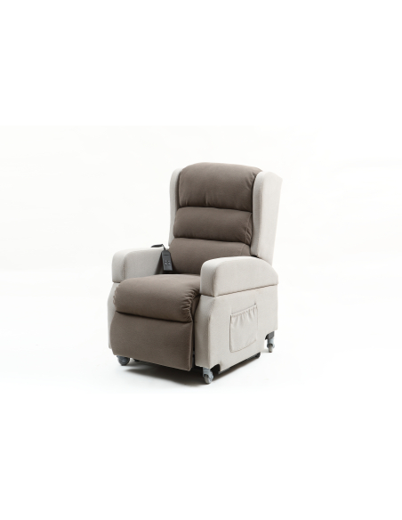 FAUTEUIL RELEVEUR WELLINGTON 1 MOTEUR+FONCTION LIFT BI - COULEURS (Eléphant - Gris Clair)
