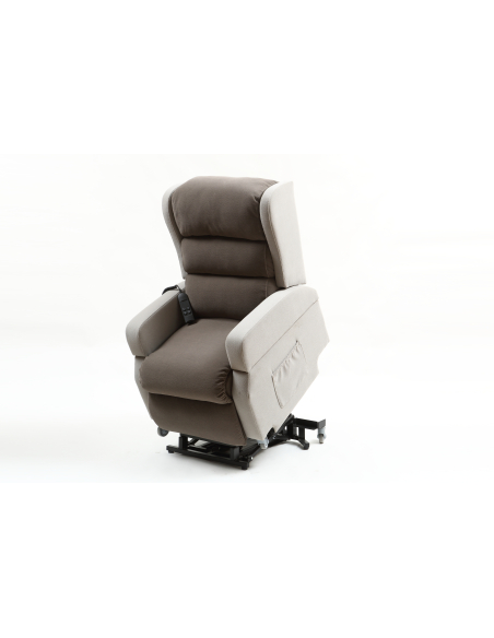 FAUTEUIL RELEVEUR WELLINGTON 1 MOTEUR+FONCTION LIFT BI - COULEURS (Eléphant - Gris Clair)