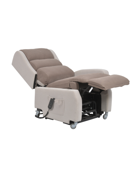 FAUTEUIL RELEVEUR WELLINGTON 1 MOTEUR+FONCTION LIFT BI - COULEURS (Eléphant - Gris Clair)