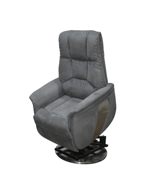 FAUTEUIL RELEVEUR PIVOTANT TAÏGA 2 MOTEURS GRIS CENDRE