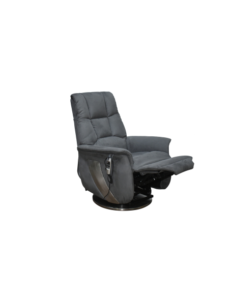 FAUTEUIL RELEVEUR PIVOTANT TAÏGA 2 MOTEURS GRIS CENDRE