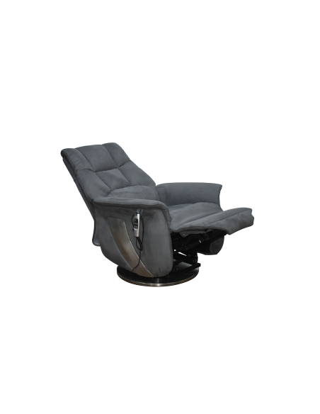 FAUTEUIL RELEVEUR PIVOTANT TAÏGA 2 MOTEURS GRIS CENDRE