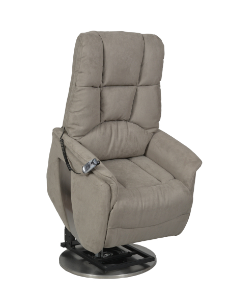 FAUTEUIL RELEVEUR PIVOTANT TAÏGA 2 MOTEURS GRIS ELEPHANT