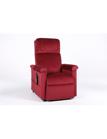 FAUTEUIL RELEVEUR MODERNE 2 MOTEURS CHAUFFANT (INFRA ROUGE) GRENAT