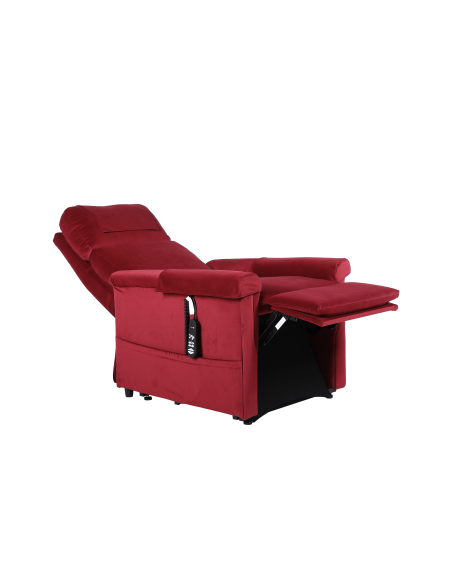 FAUTEUIL RELEVEUR MODERNE 2 MOTEURS CHAUFFANT (INFRA ROUGE) GRENAT