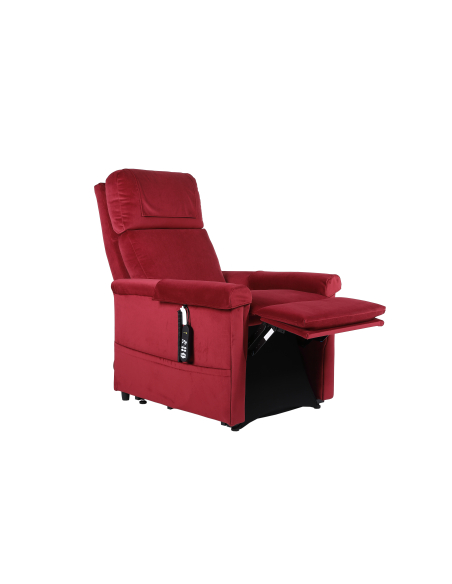 FAUTEUIL RELEVEUR MODERNE 2 MOTEURS CHAUFFANT (INFRA ROUGE) GRENAT